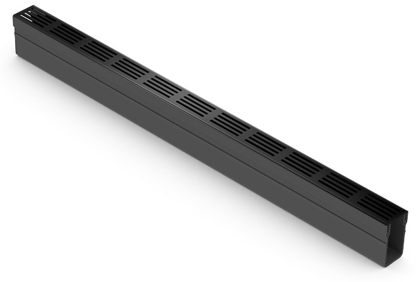 Caniveau Slimline grille alu noir