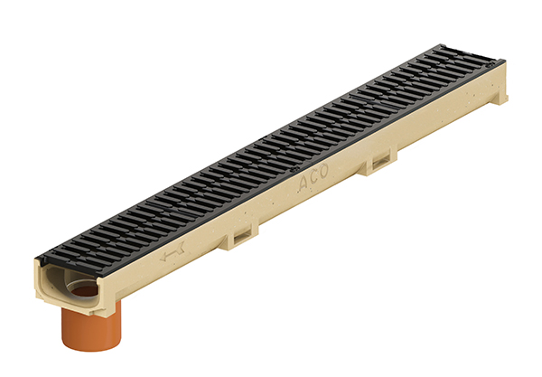 Caniveau Euroline 60 grille Fonte avec sortie ACO